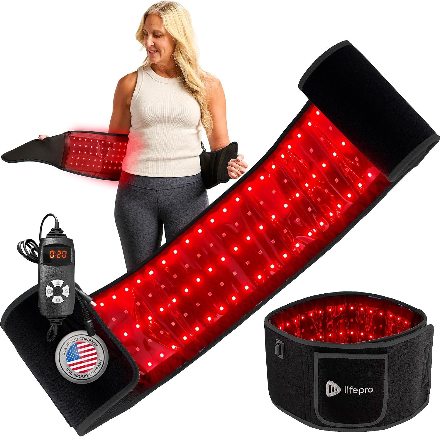 Lifepro Allevared Red Light Therapy Belt – 105 Triple Chip LED Belt
