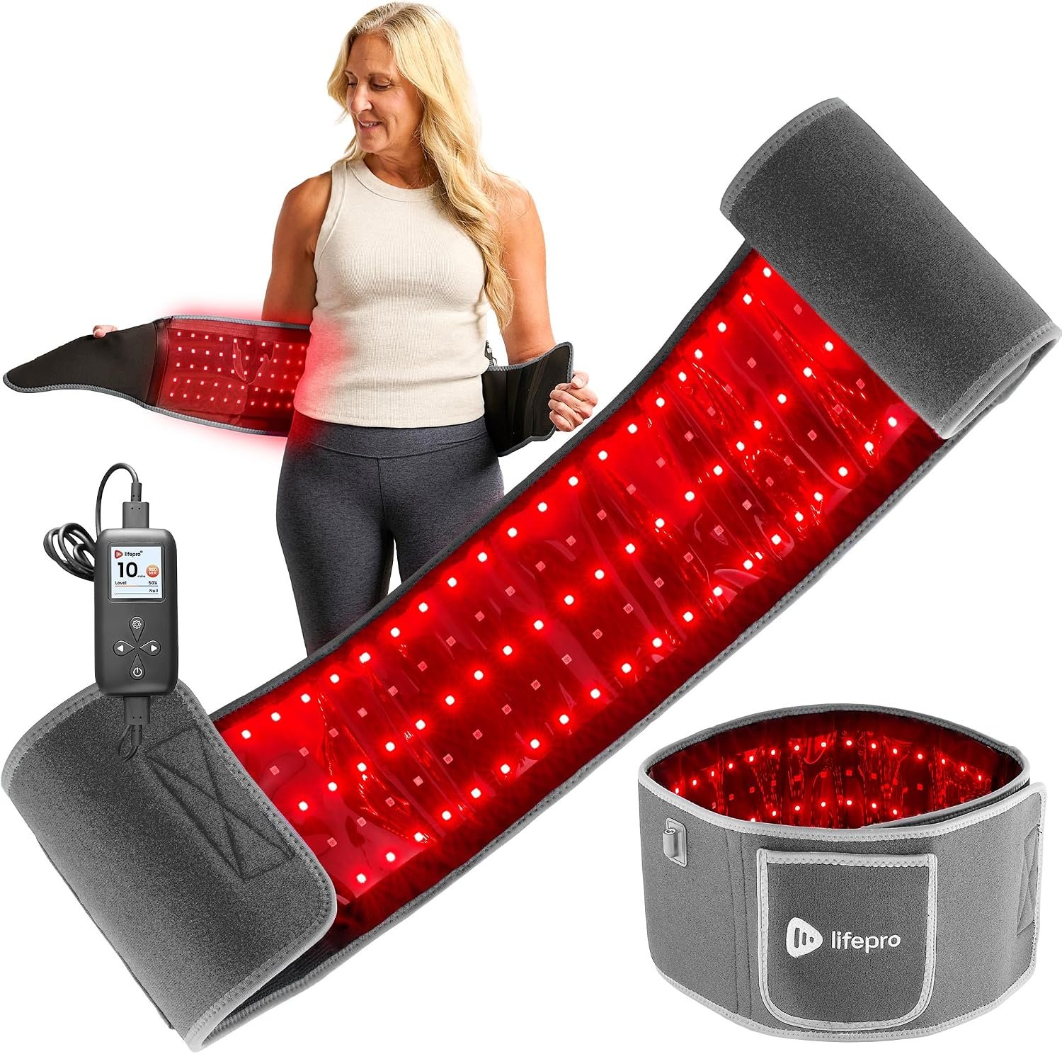Lifepro Allevared Red Light Therapy Belt -105 Triple Chip LED Belt