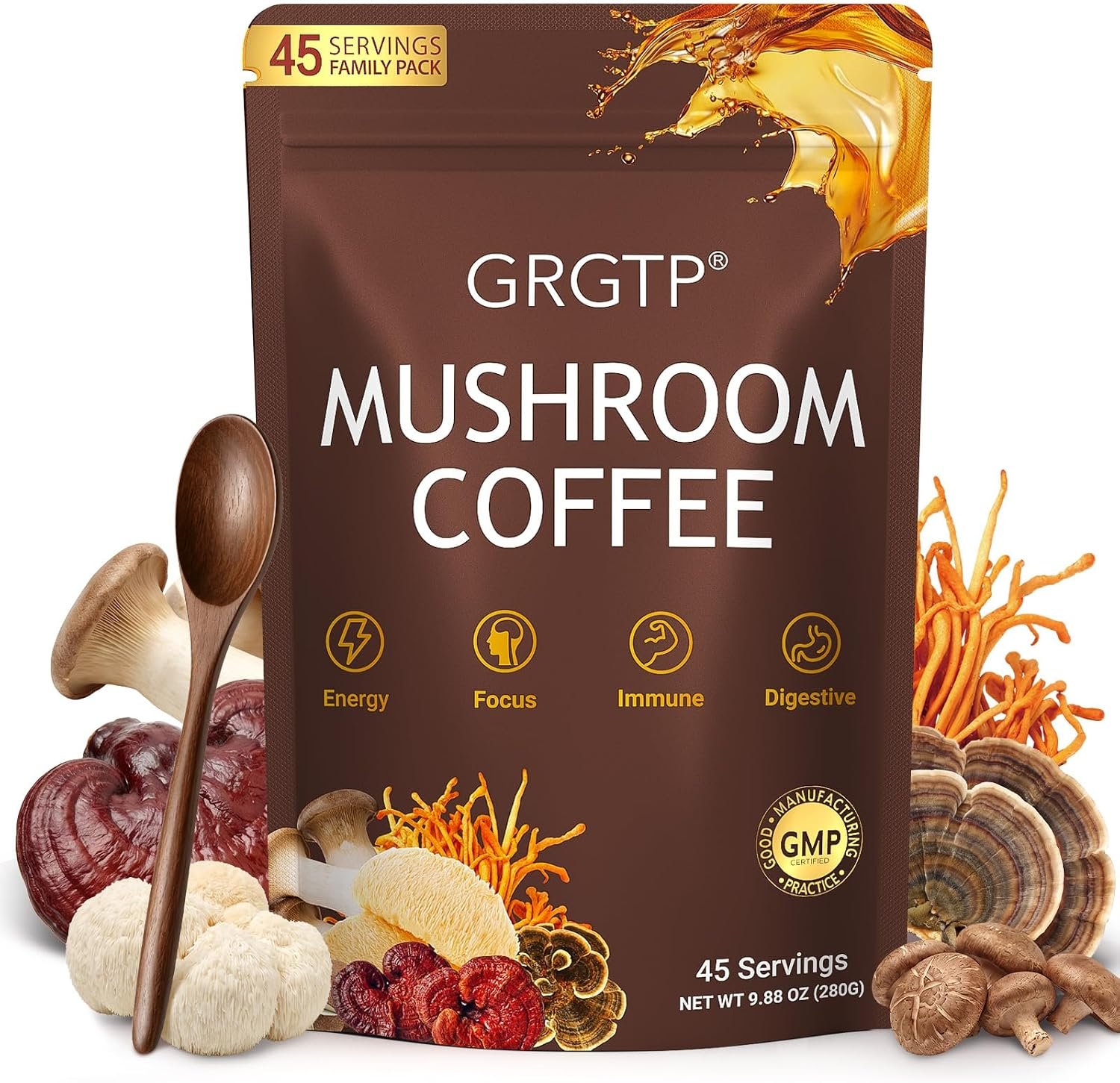 Mushroom Coffee – Superfood Blend with 6 Adaptogens