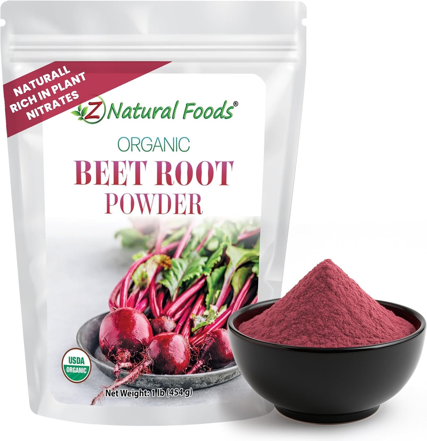Z Natural Foods Organic Beet Root Powder – Vegan, Gluten Free, 16 oz