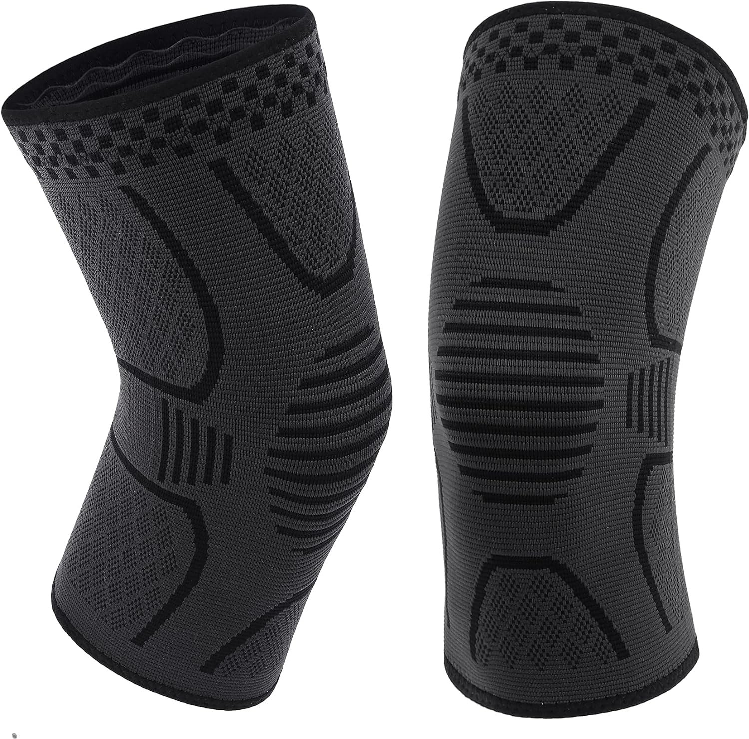 2 Pack Copper Knee Brace Knee Compression Sleeve Support for Men Women