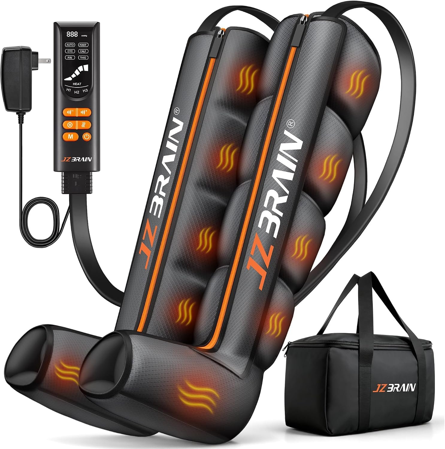 Air Compression Boots Leg Massager with Heat for Recovery, Medium