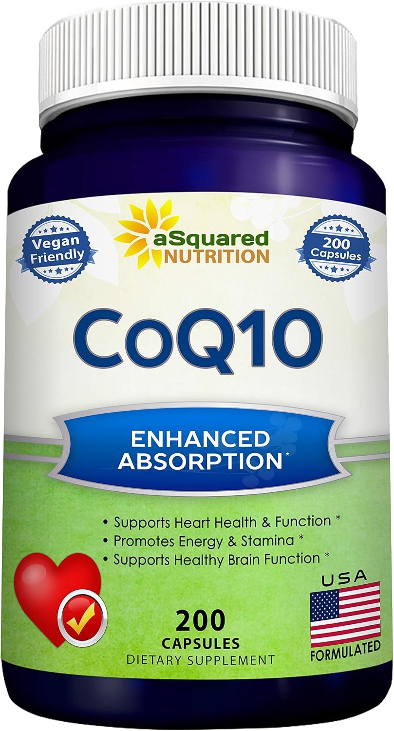 CoQ10 400mg – 200 Capsules – Co Q 10 Supplement – Coenzyme Q10 Pills – CQ10
