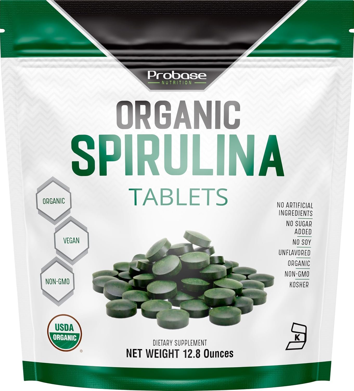 Organic Spirulina Chlorella Tablets, 3000MG Blue Green Algae, 720ct