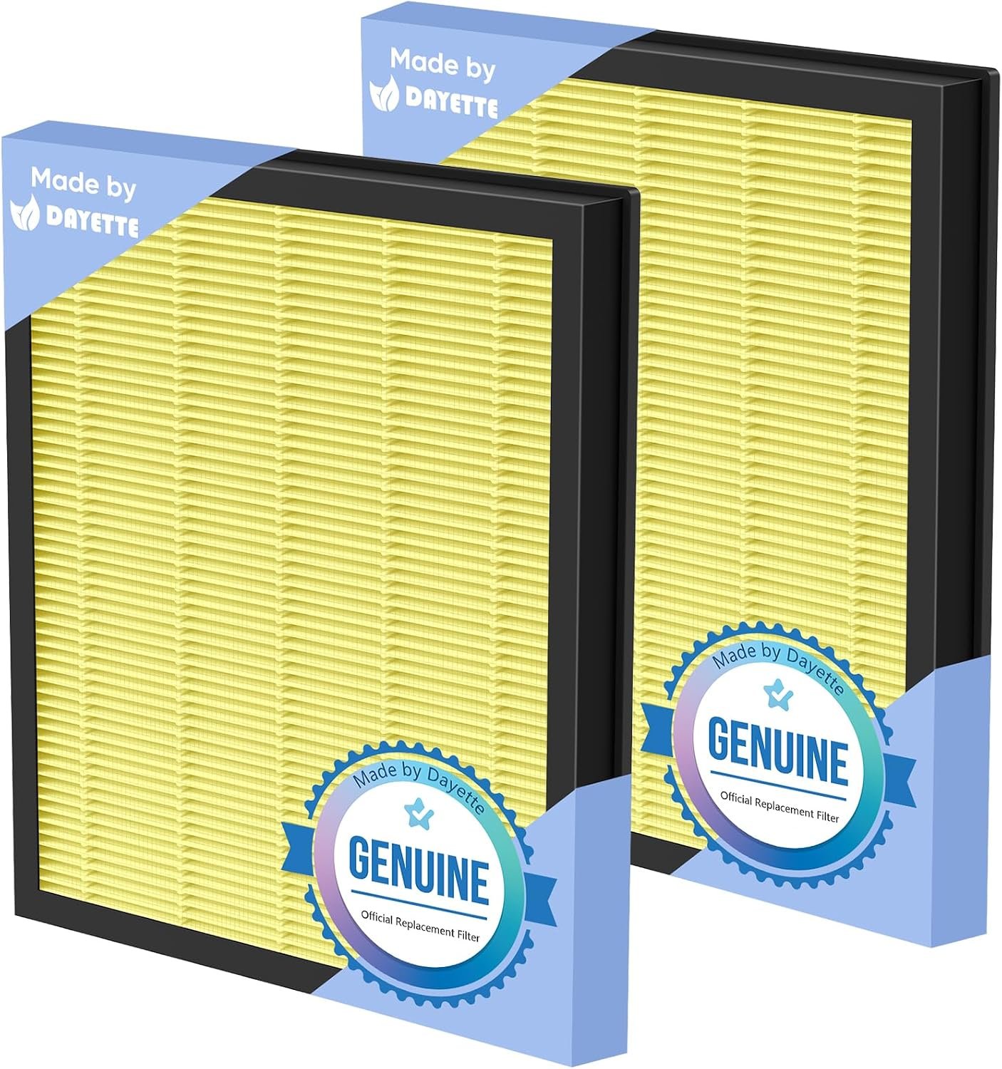 DAYETTE H14 Replacement Filter Compatible AP309/409 Air Purifiers, 4-in-1 H14 Grade True HEPA High-Efficiency Activated Carbon for Pet Dander Odor, 2 Pack