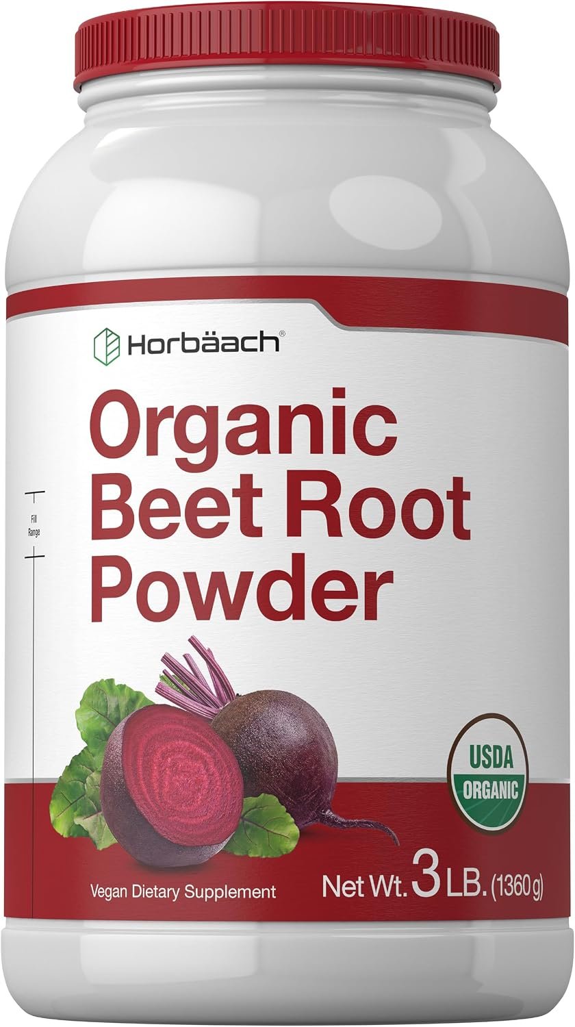 Horbäach Organic Beet Root Powder | 3lb Bulk Supplement | Raw Superfood
