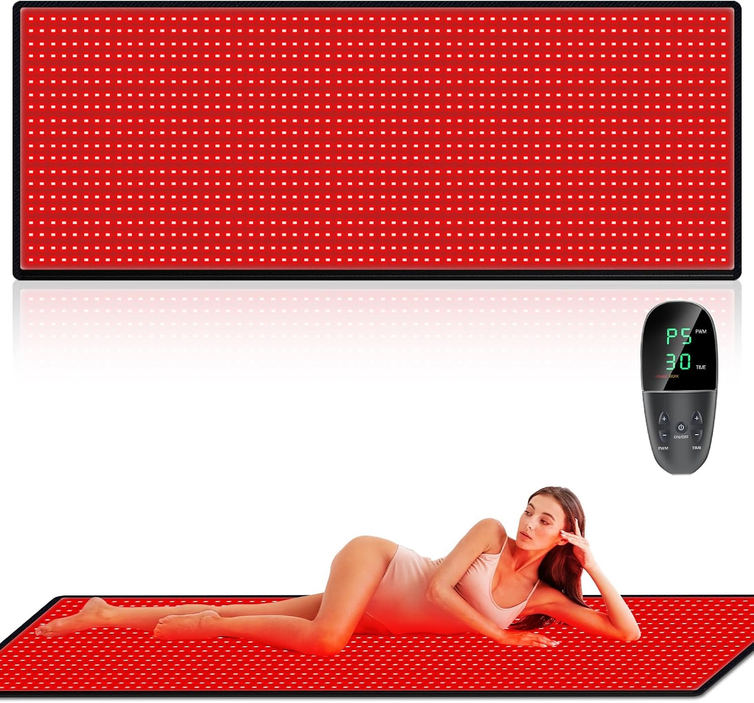 Red Light Therapy Mat for Body Pain Relief,Red Light Therapy Blanket 1280 LEDs Red Near Infrared 660nm 850nm Full Body Pad, 71″x 31″ Large Red Light Therapy Pad