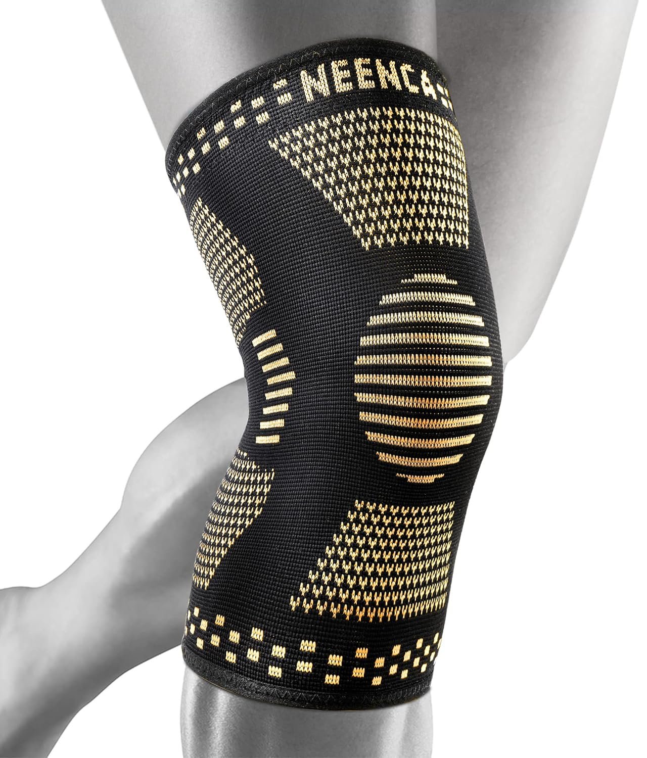 NEENCA Copper Knee Braces for Women Men Pain Relief-2 Pack Knee Sleeves Set