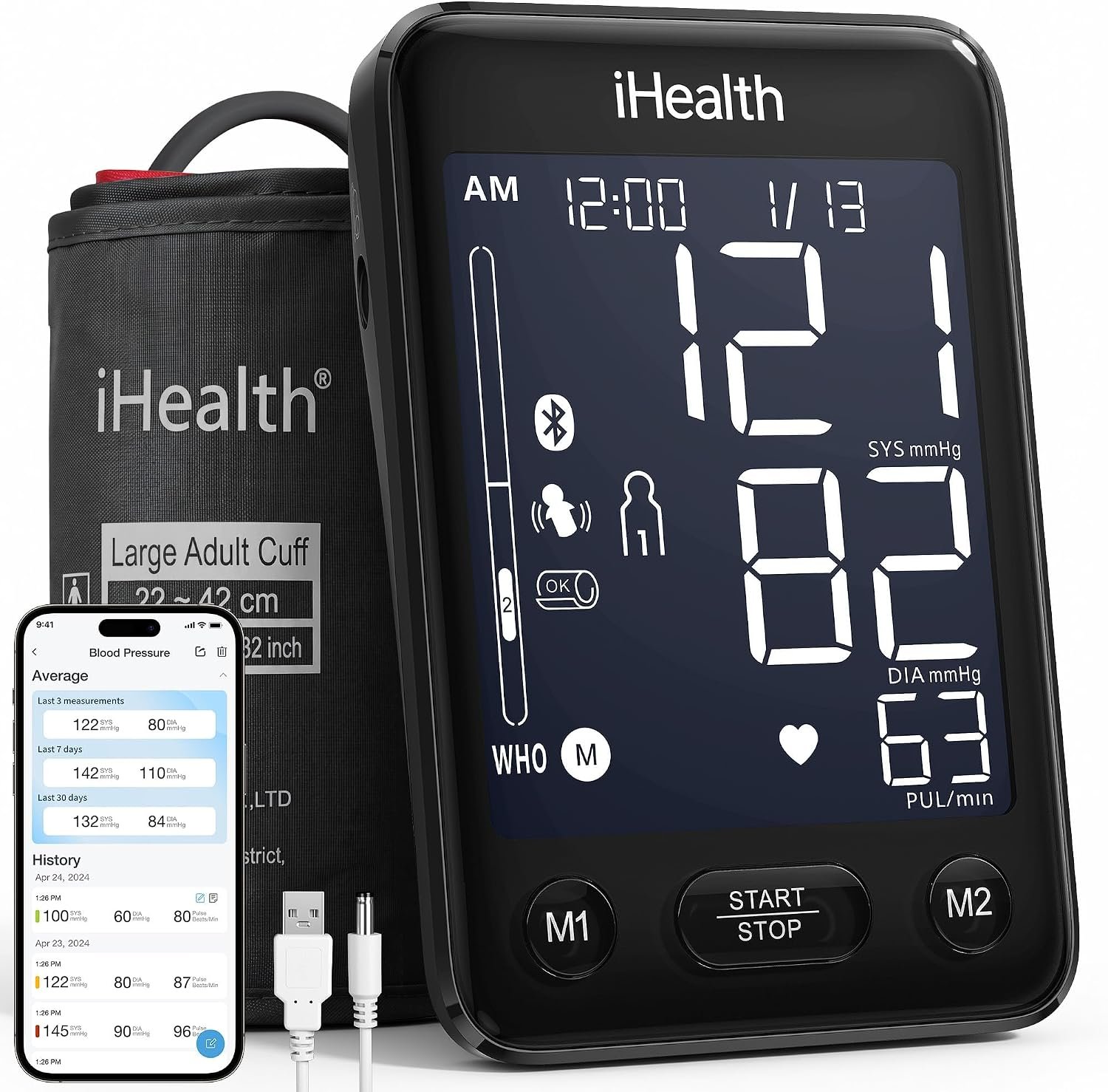 iHealth ACCU Smart Blood Pressure Monitor Upper Arm Bp Machine for Home Use