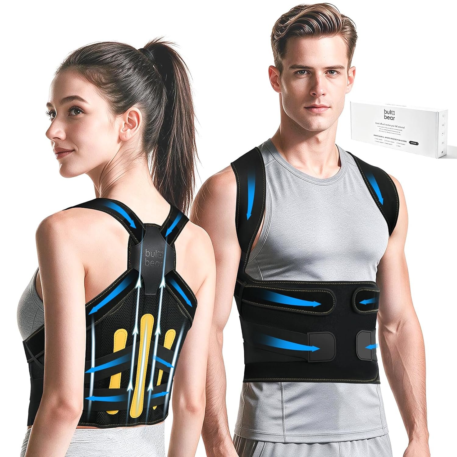 Posture Corrector for Women & Men, Full Back Brace Support