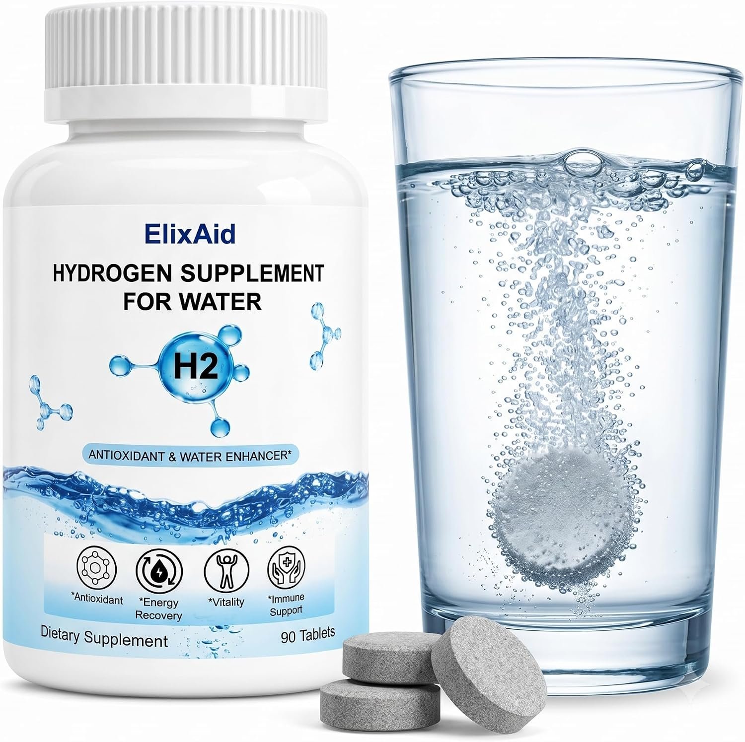 Hydrogen Tablets for Water, 90 Count