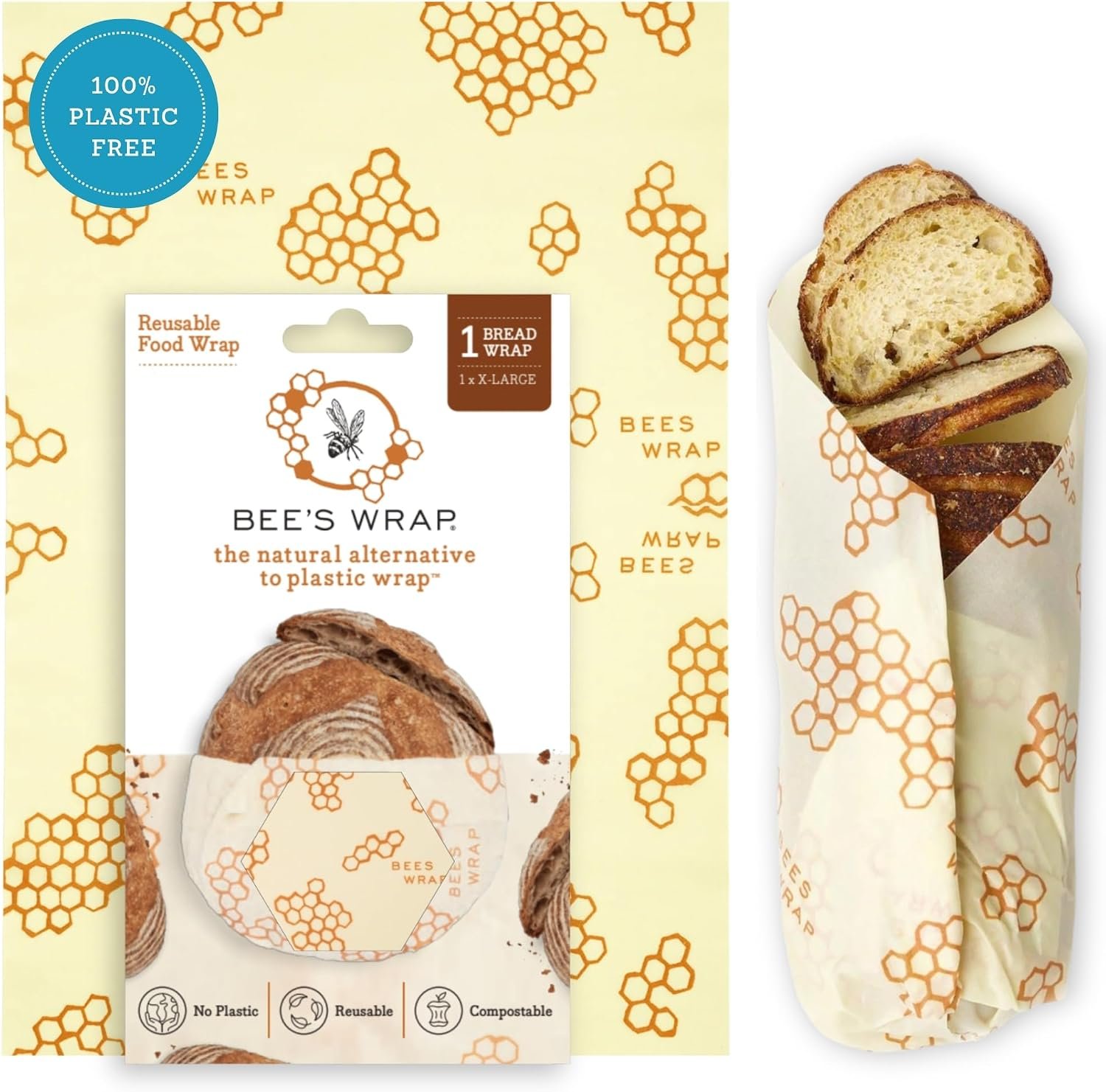 Bee’s Wrap Beeswax Bread Wrap – Honeycomb