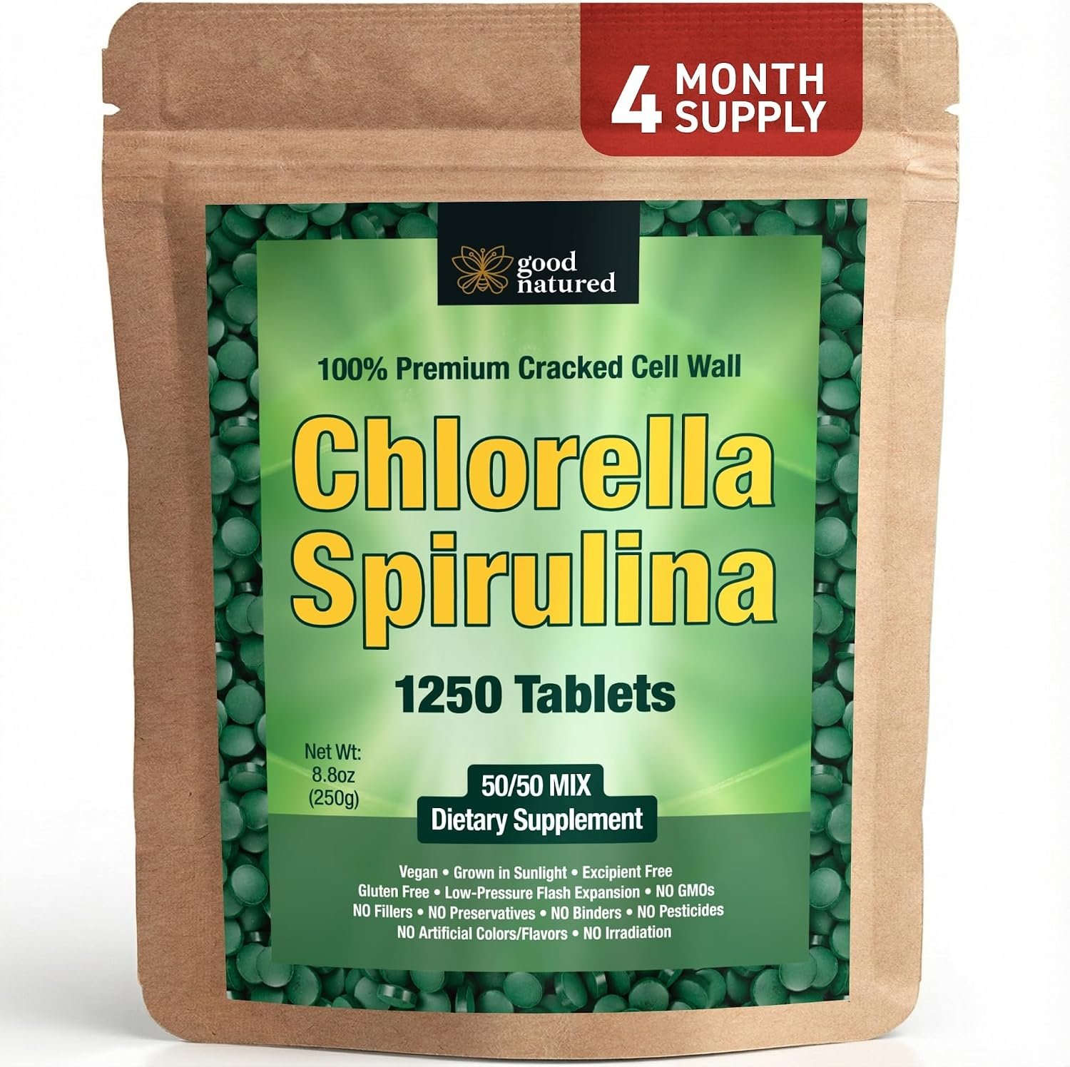 Spirulina Chlorella Tablets – Spirulina Capsules – Chlorella Tablets 1250