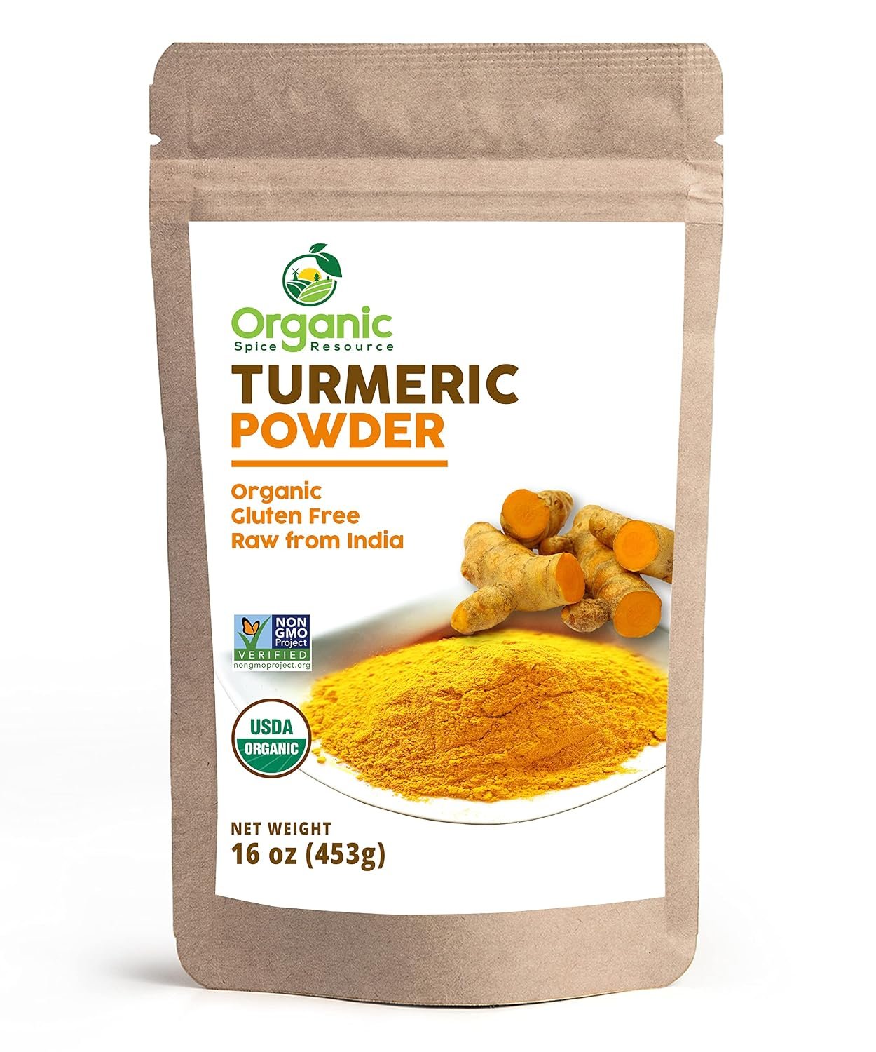 OSR – Organic Turmeric Powder with Curcumin | 16oz or 454g | USDA Organic and Non-GMO | 100% Raw and Natural