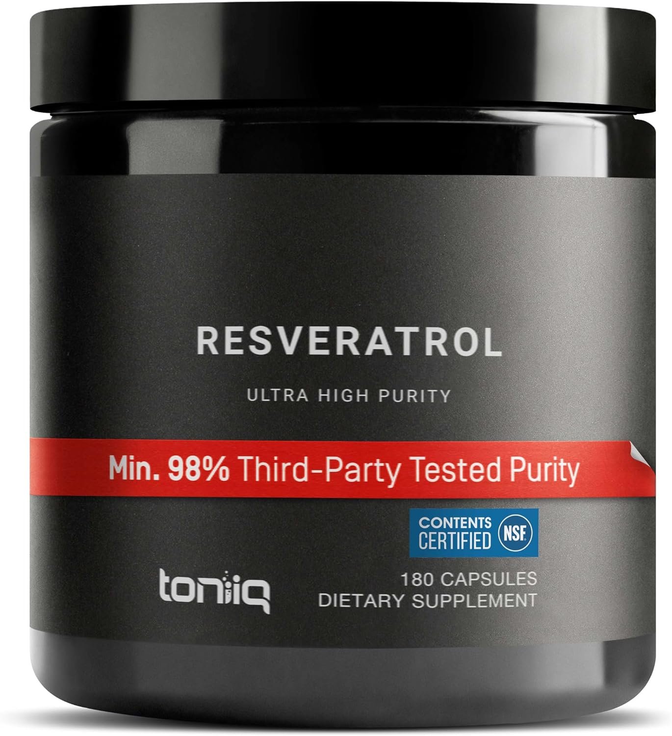 Toniiq NSF Certified Ultra High Purity Resveratrol Capsules