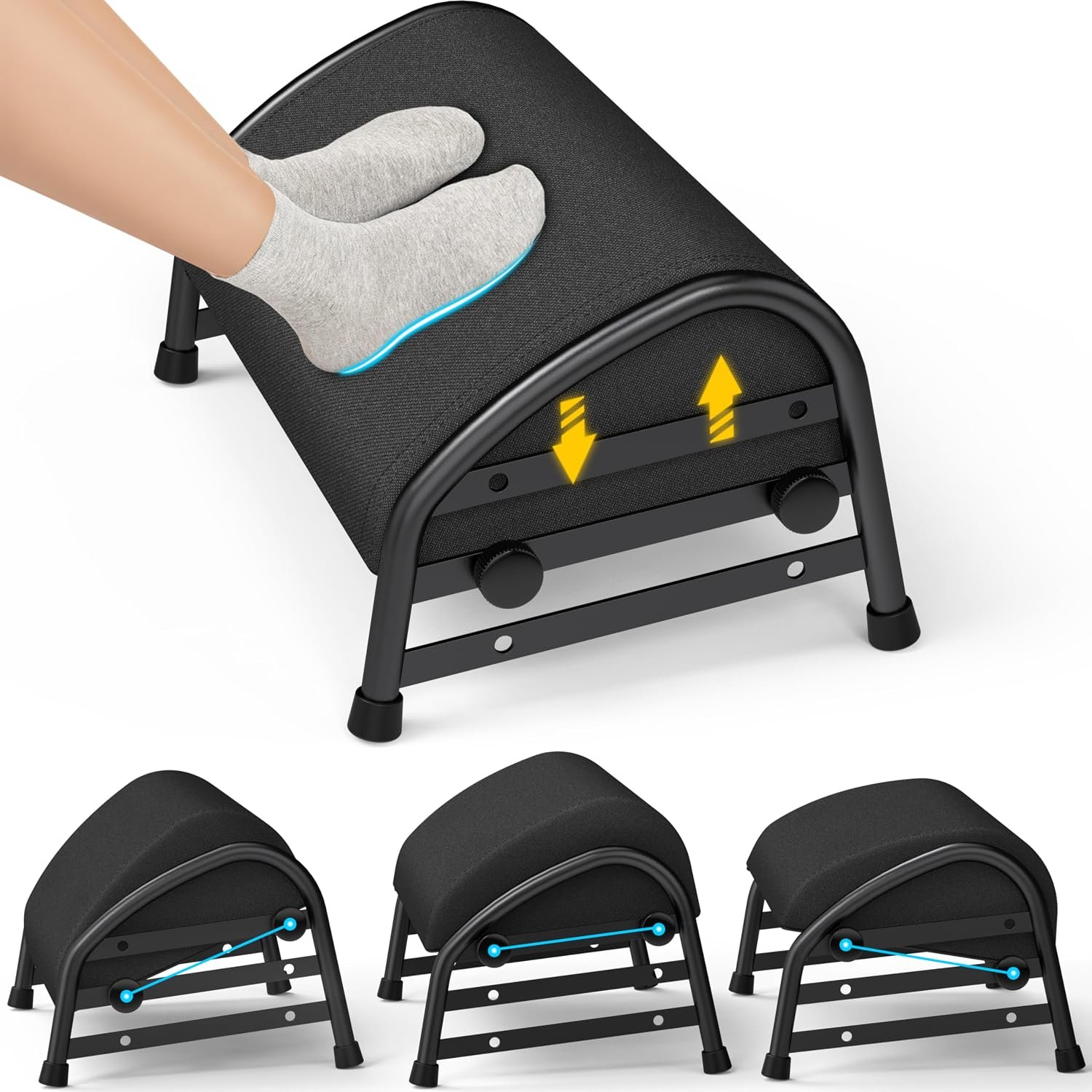 YEASHEIN Adjustable Foot Rest for Under Desk at Work, Ergonomic Foot Stools