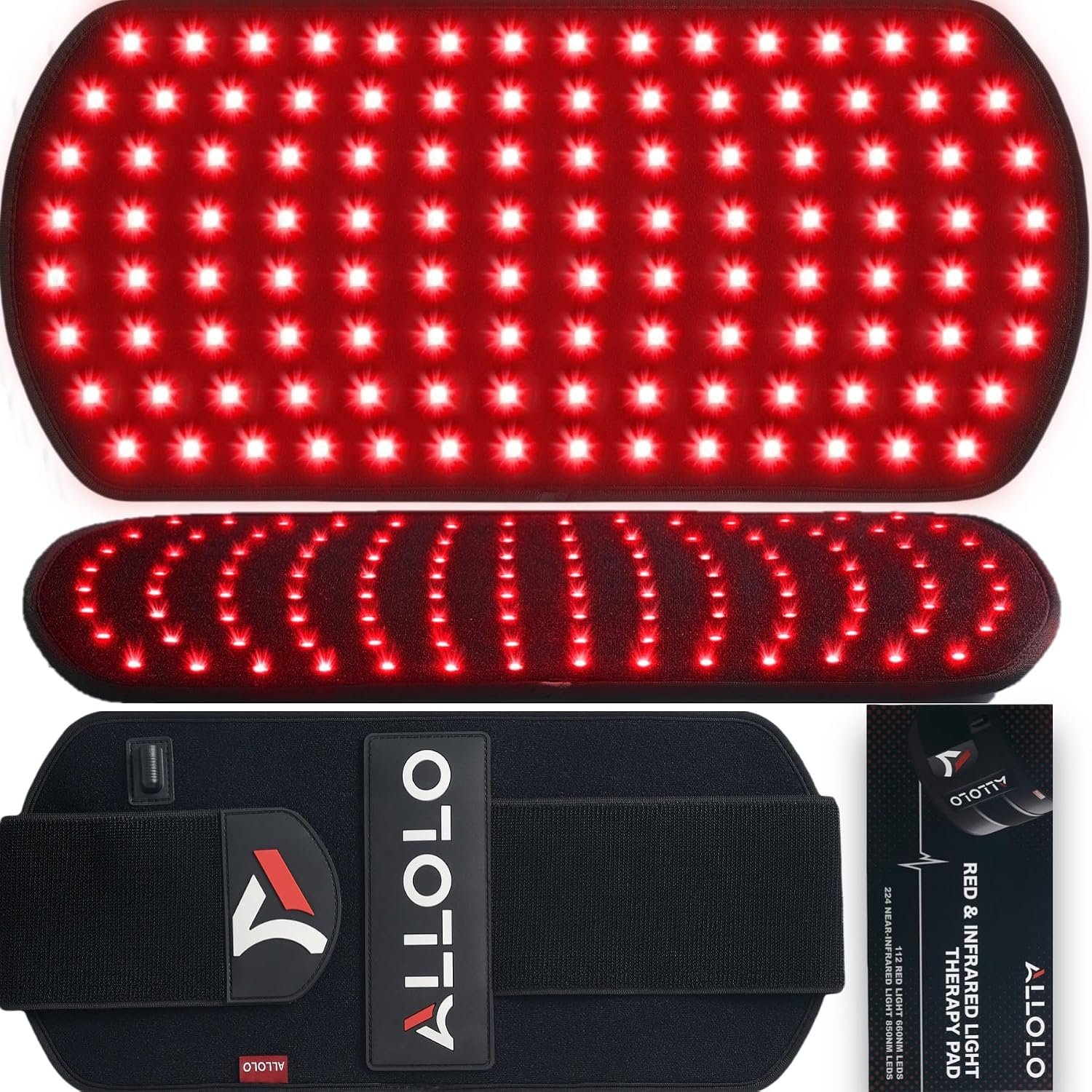 ALLOLO Red Light Therapy for Body, 3 in 1 LEDs Red Light Therapy Belt
