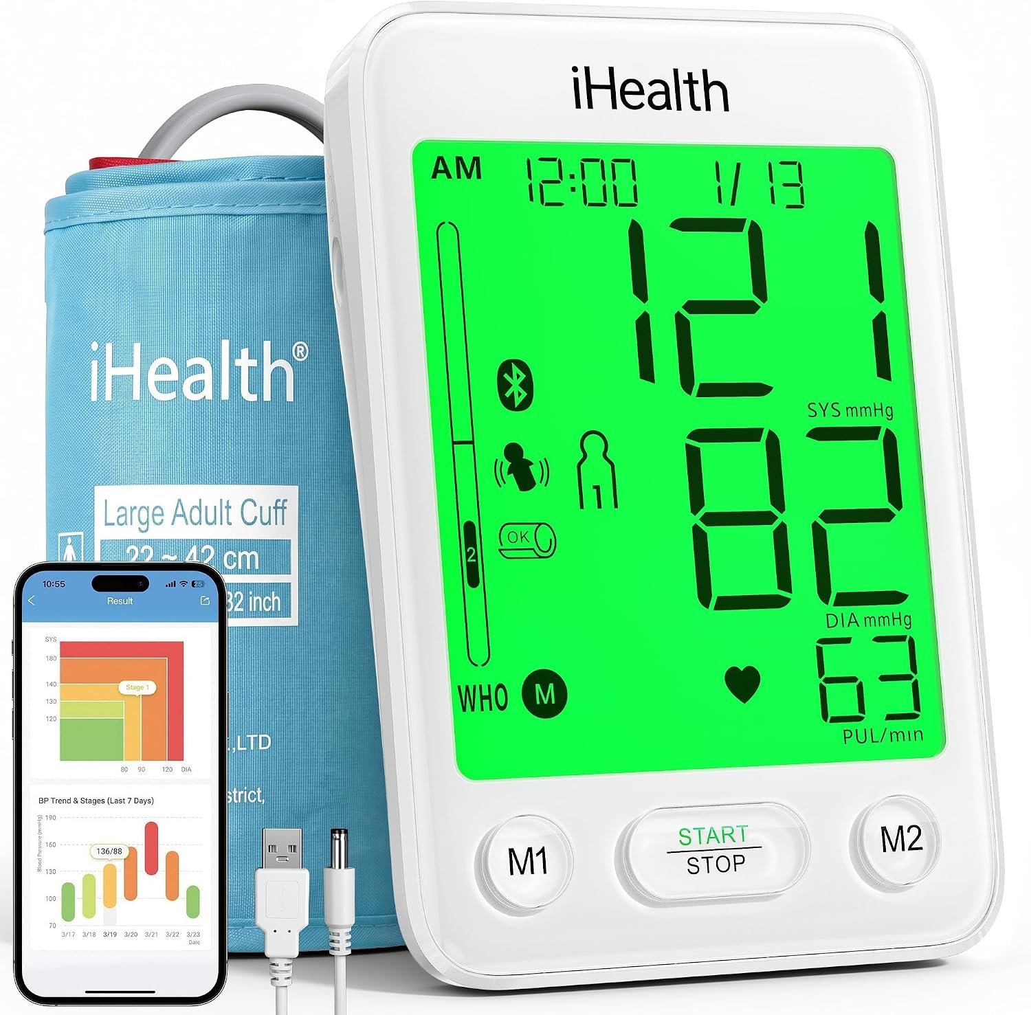 iHealth Accu Bluetooth Upper Arm Blood Pressure Monitor for Home Use