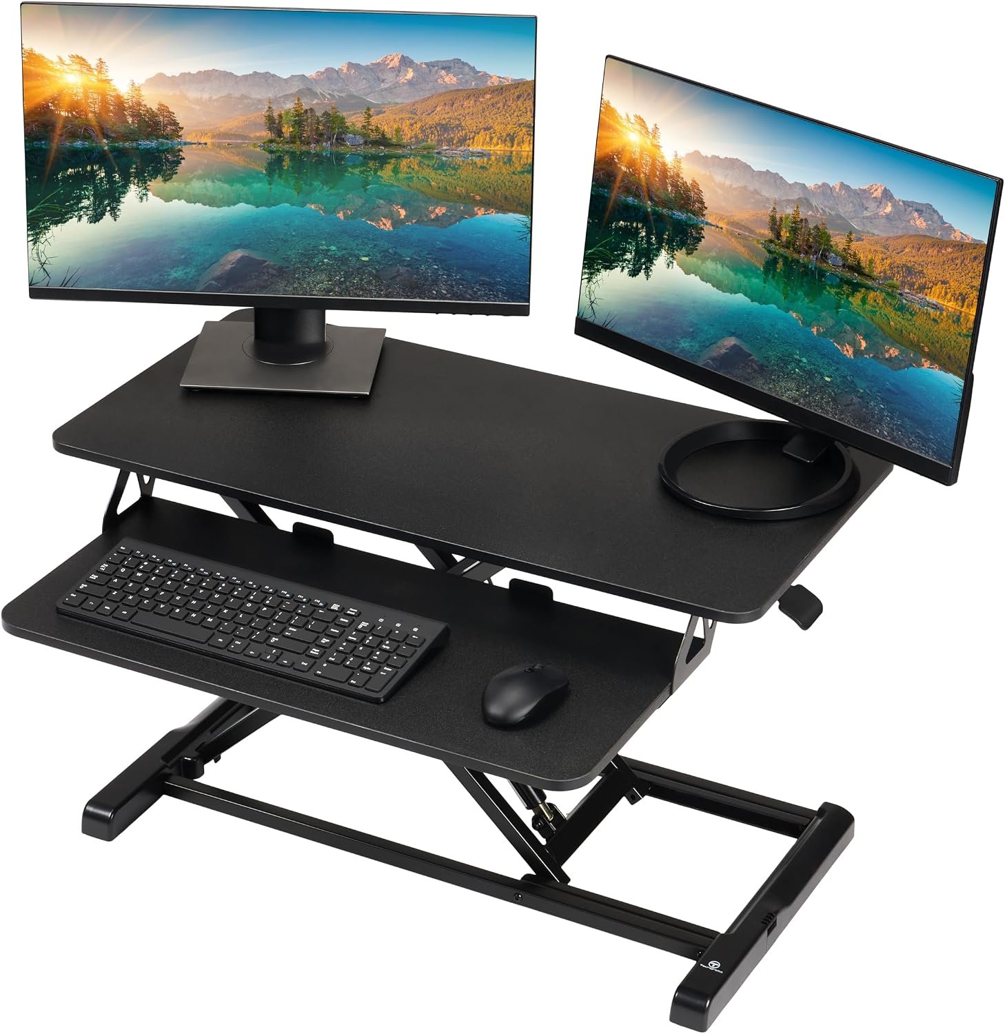 TechOrbits Black 32 in Standing Desk Converter, OF-S05-1