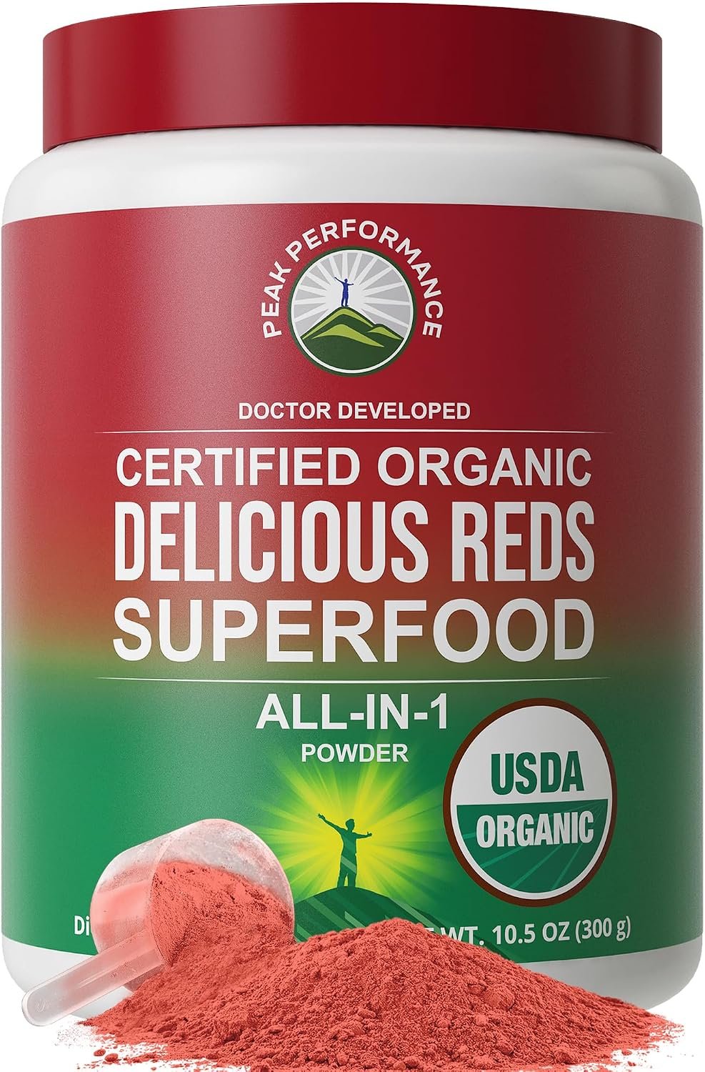 Peak Performance Organic Reds Superfood Powder, Best Tasting Red Juice