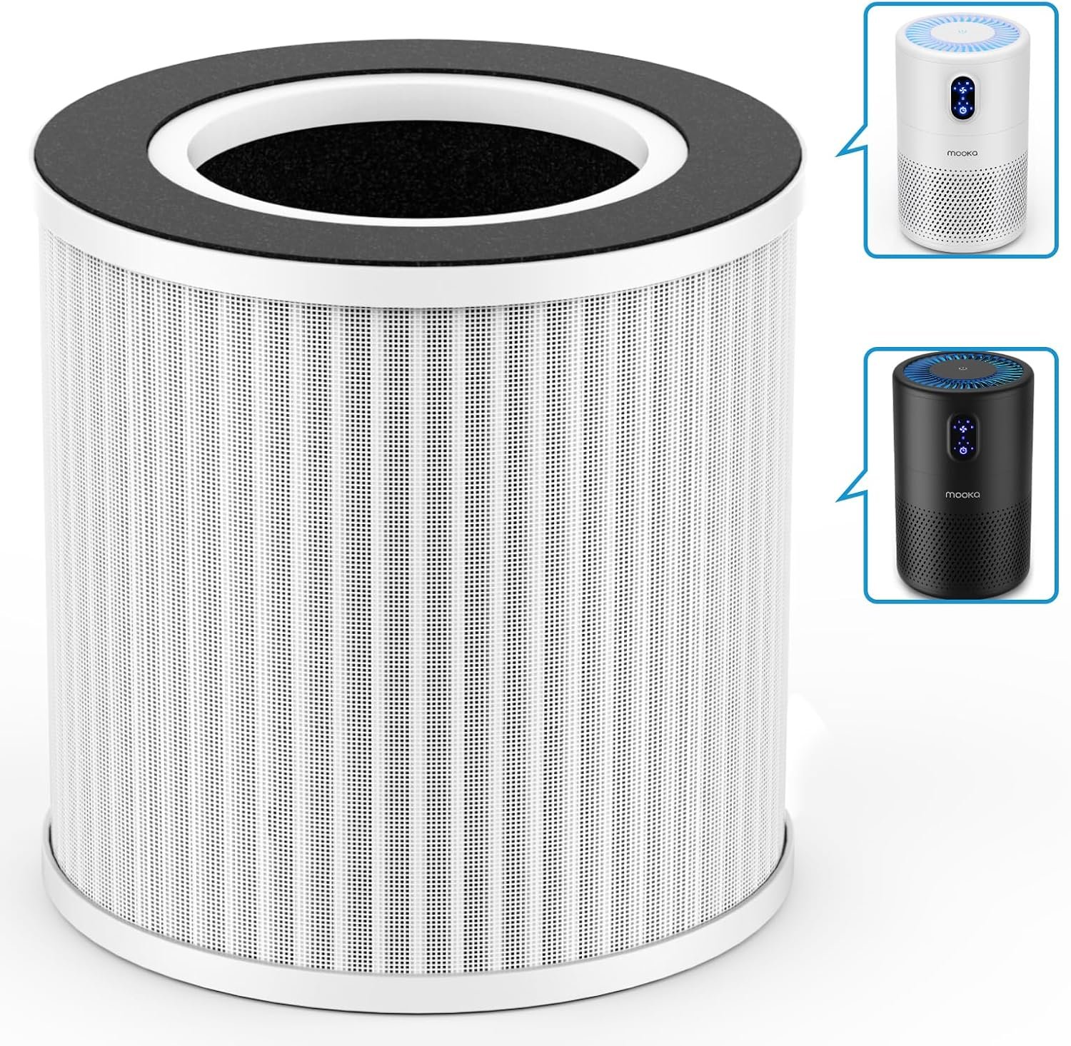 MOOKA Official Replacement HEPA Filter for B-D02L Air Purifier (1-PACK)
