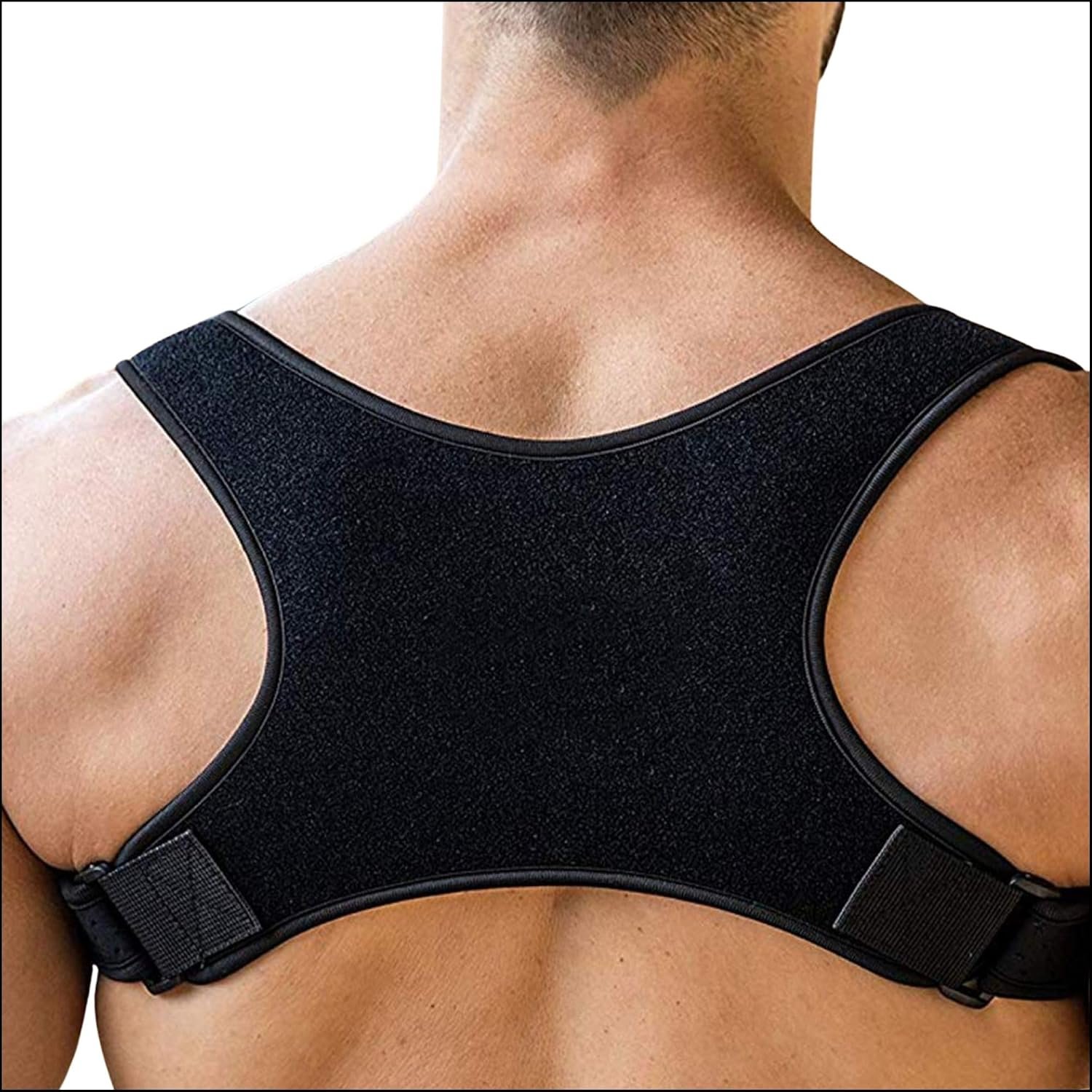 Adjustable Posture Corrector Brace for Men Universal Fit Upper Back, Shoulder & Clavicle Support, Helps Improve Posture & Relieve Neck, Shoulder & Back Pain (Patented Design)