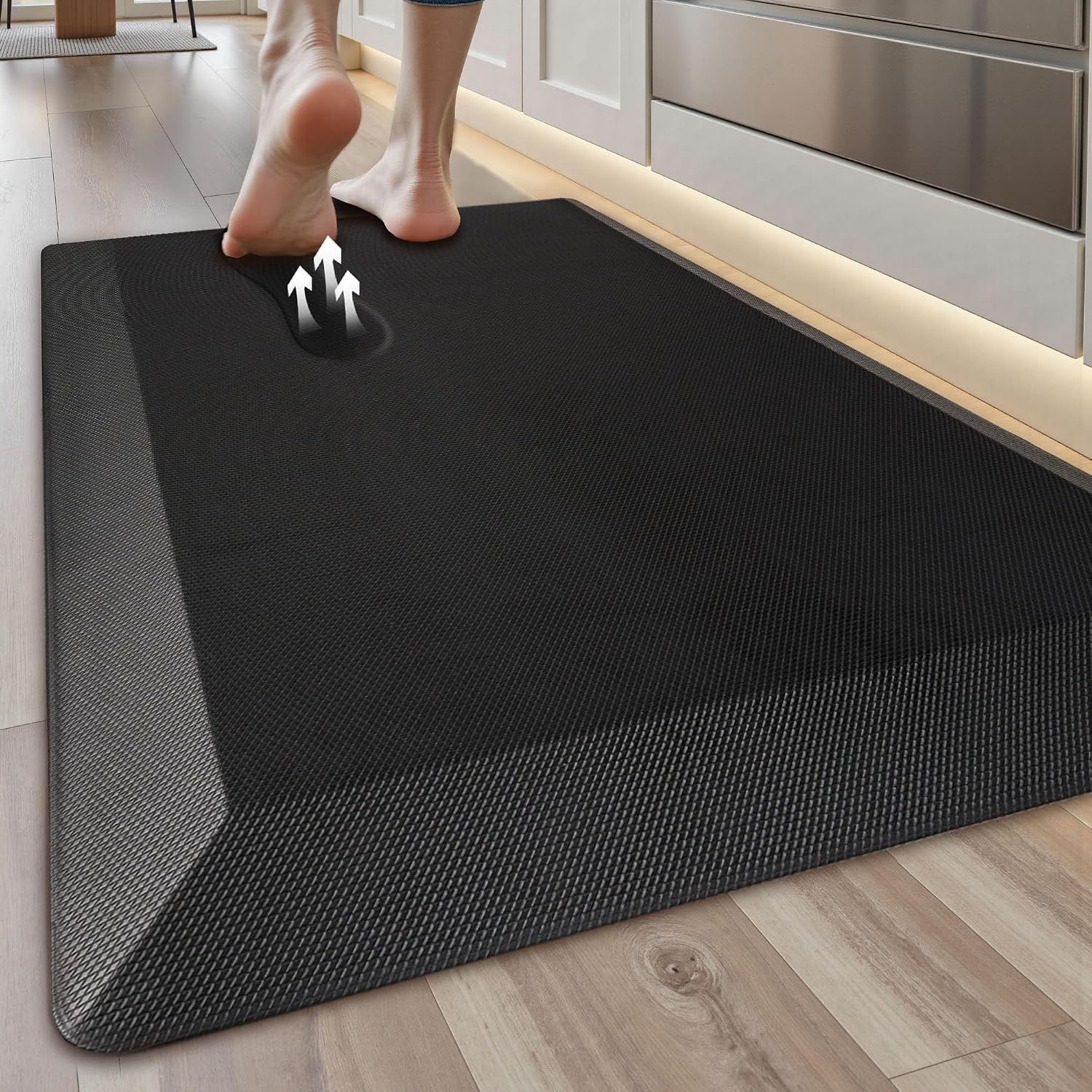 Tyrot Extra Thick Anti Fatigue Mat for Kitchen Floor, 20×32, Black