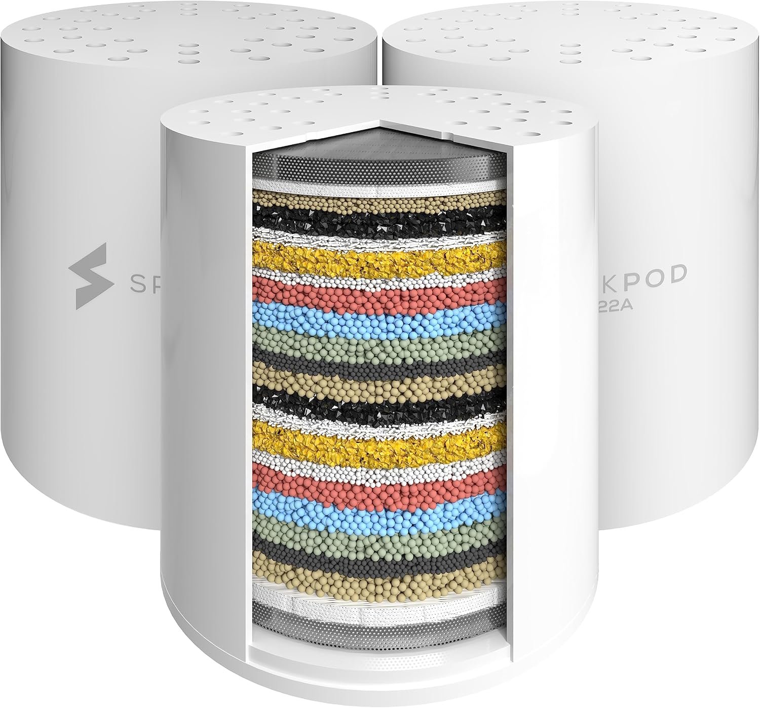 SparkPod Replacement Shower Filter for Filtered Showerhead, Hard Water