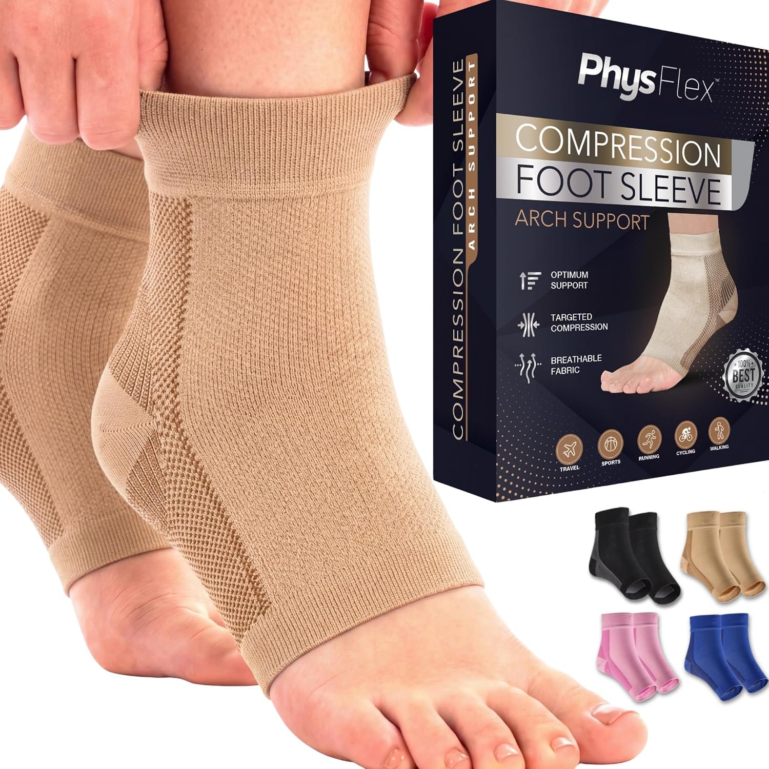 Ankle Brace Socks – Ankle Compression Sleeve – Foot Brace for Women & Men