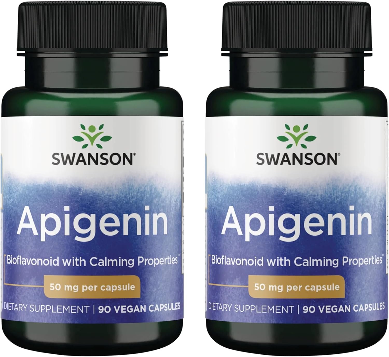 Swanson Apigenin Supplement for Sleep Support, 50 mg, 90 Vegan Caps