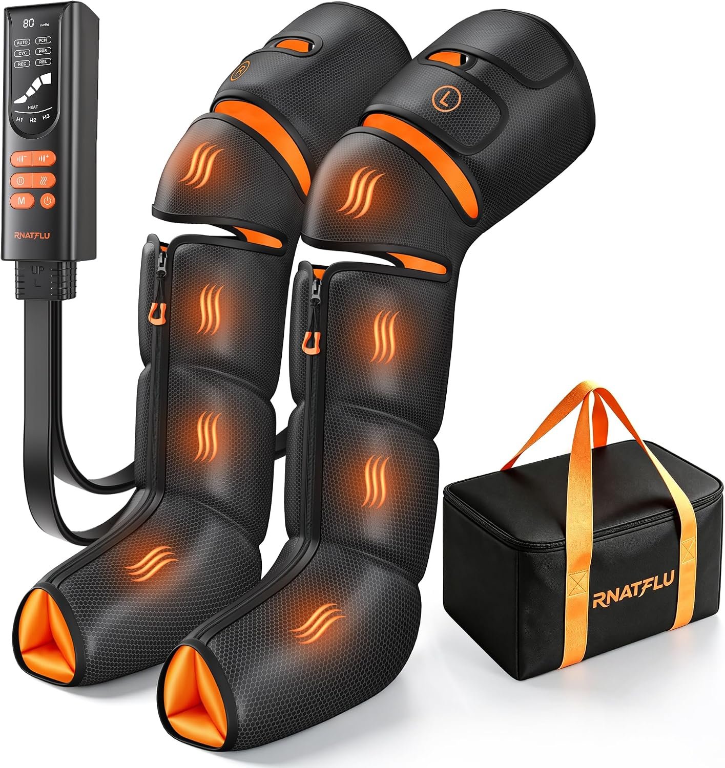 Leg Massager with Heat and Compression for Circulation, Standard
