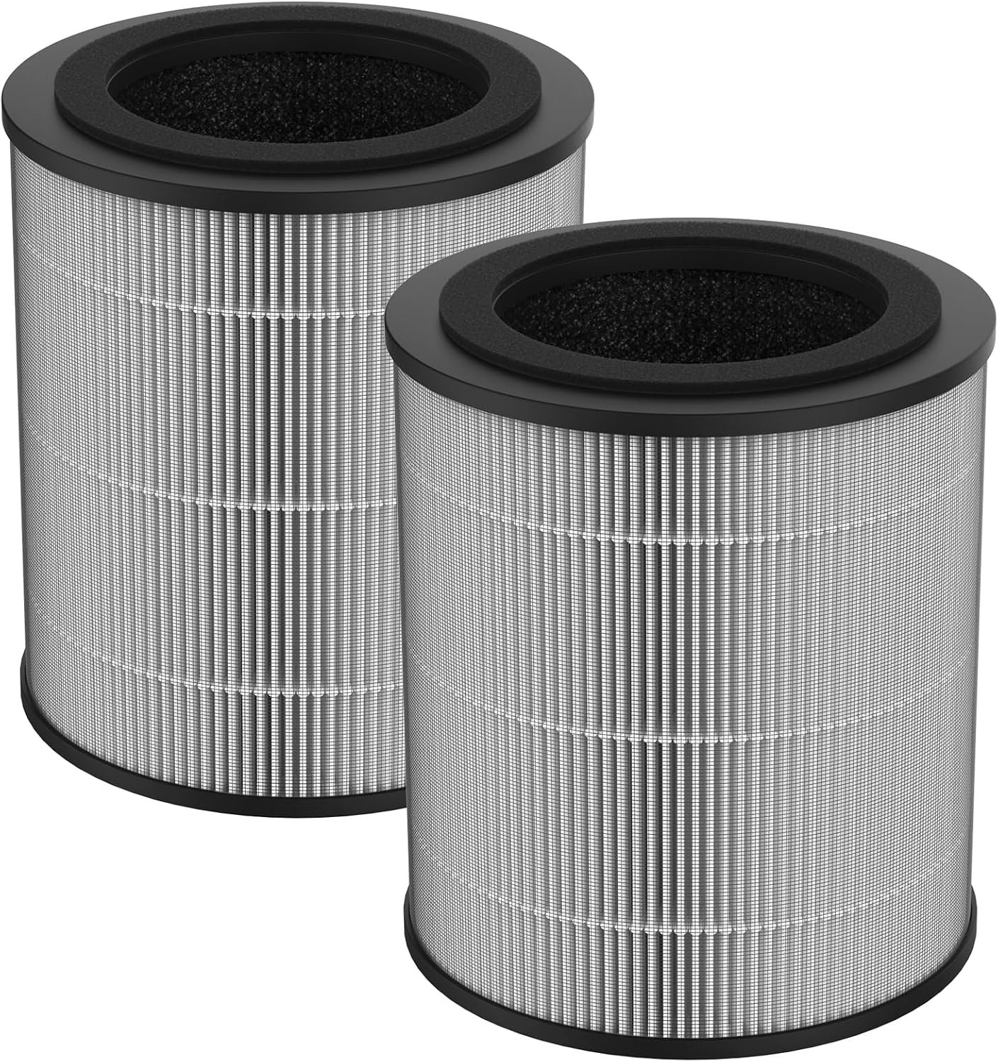 JF100 Replacement Filter, 3-in-1 H13 True HEPA and High-Efficiency Activated Carbon Filter, 2-Pack