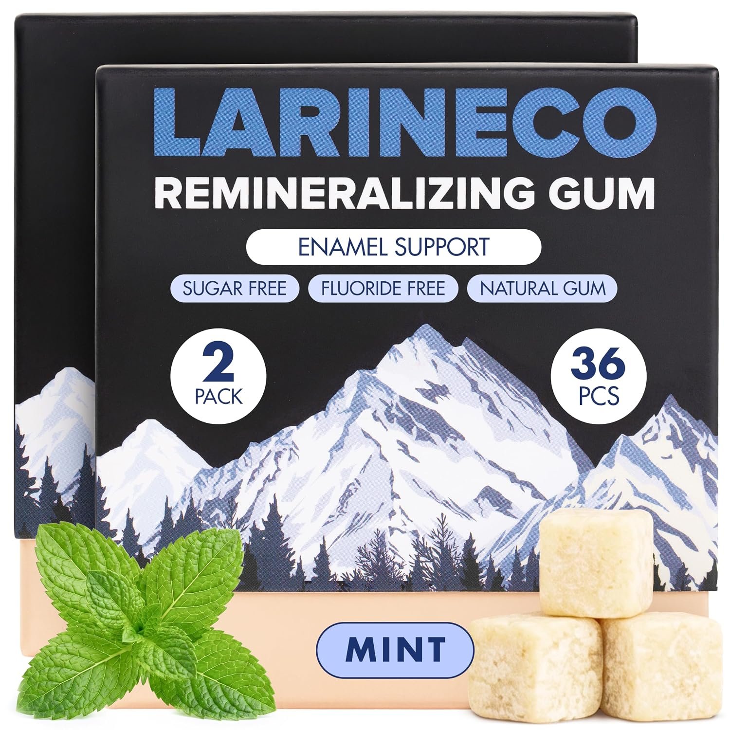 Larine co Remineralizing Gum, Sugar Free Hydroxyapatite and Xylitol Gum